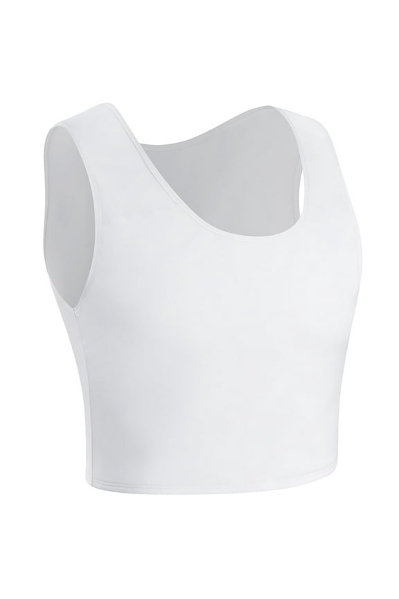 Women's Breathable Chest Binder Compression Bra Tank Top(W, L)