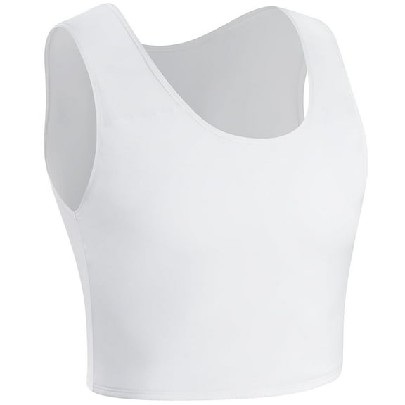 XUJI Women's Breathable Chest Binder Compression Bra Tank Top (W, S)