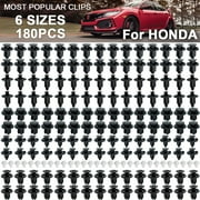 XUKEY 180Pcs for Honda Civic Accord Trim Panel Clips Bumper Fender Fastener Push Rivets Plastic