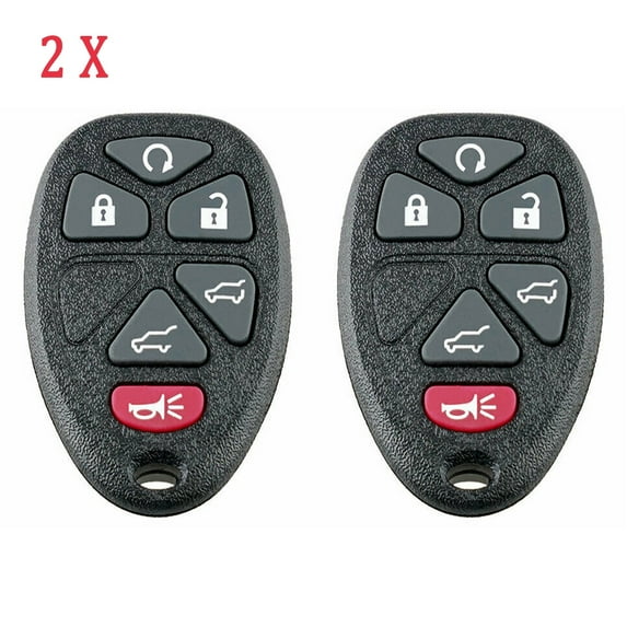 DON'T TOUCH MY KEY 2 Pcs Car Key Fob Remote Case Shell 6 Button ABS Plastic for Chevrolet HHR