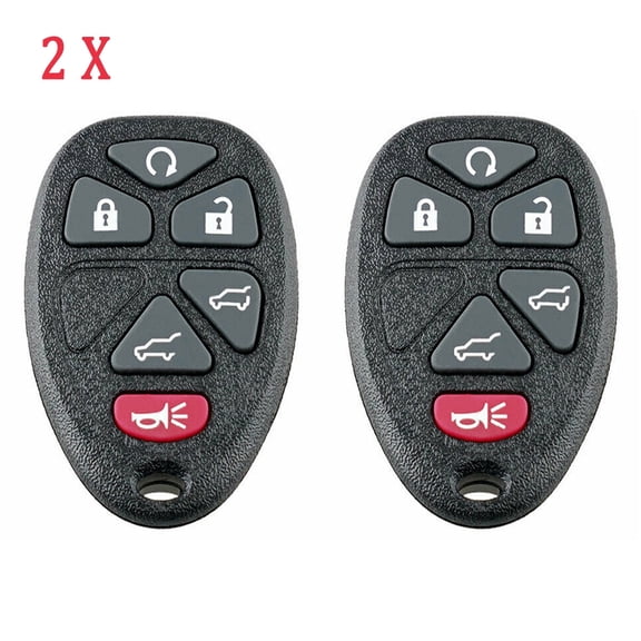 DON'T TOUCH MY KEY 2 Pcs Car Key Fob Remote Case Shell 6 Button ABS Plastic for Chevrolet HHR