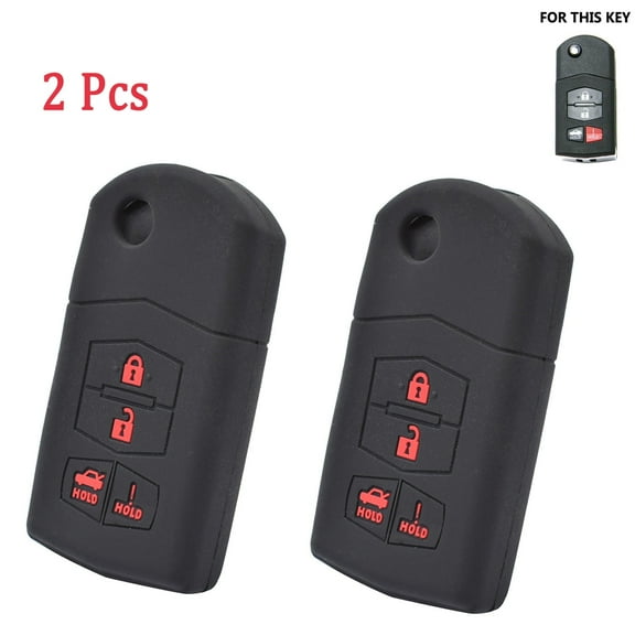 DON'T TOUCH MY KEY 2 Pcs Silicone Key Fob Cover Remote Case for Mazda 3 6 RX8 MX5 MX-5 Miata Speed 3