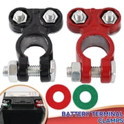 XUKEY 2PCS Car Battery Terminal Connector Top Post Positive Negative Heavy Duty Universal for Truck Trailers RV