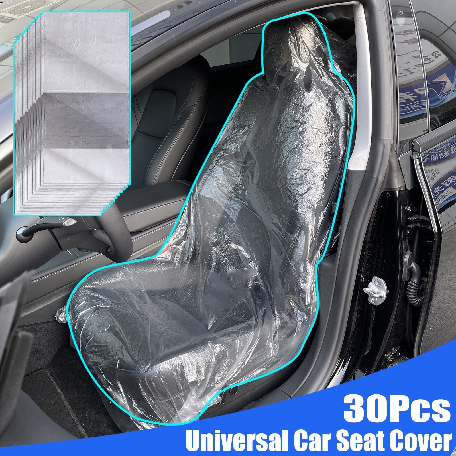 XUKEY 30PCS Universal Disposable Plastic Car Seat Covers Protector