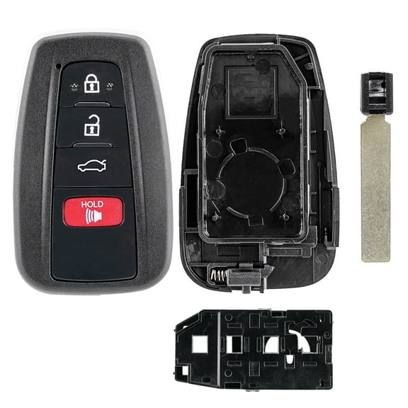 DON'T TOUCH MY KEY 4 Button Car Key Fob Case Shell For Toyota Highlander Corolla Camry Hybrid 2018
