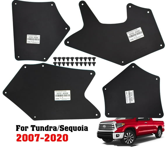 XUKEY 4PCS Fender Liner Splash Shield Guards Mud Flaps for Toyota Tundra Sequoia 2007 -2020