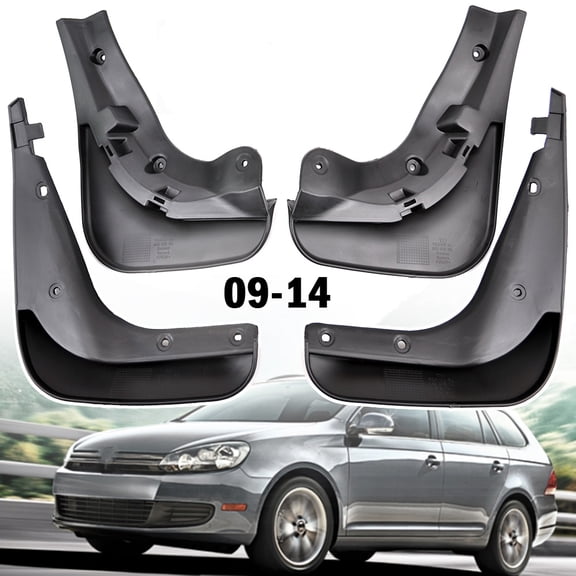 XUKEY 4X Splash Guards for VW Golf MK6 Wagon Jetta Sportwagen Mud Flaps Front & Rear