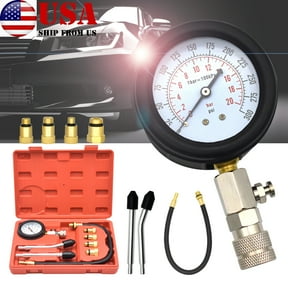 8PCS Cylinder Compression Tester Gasoline Engine Pressure Gauge Tool Kit for Car Motorcycle