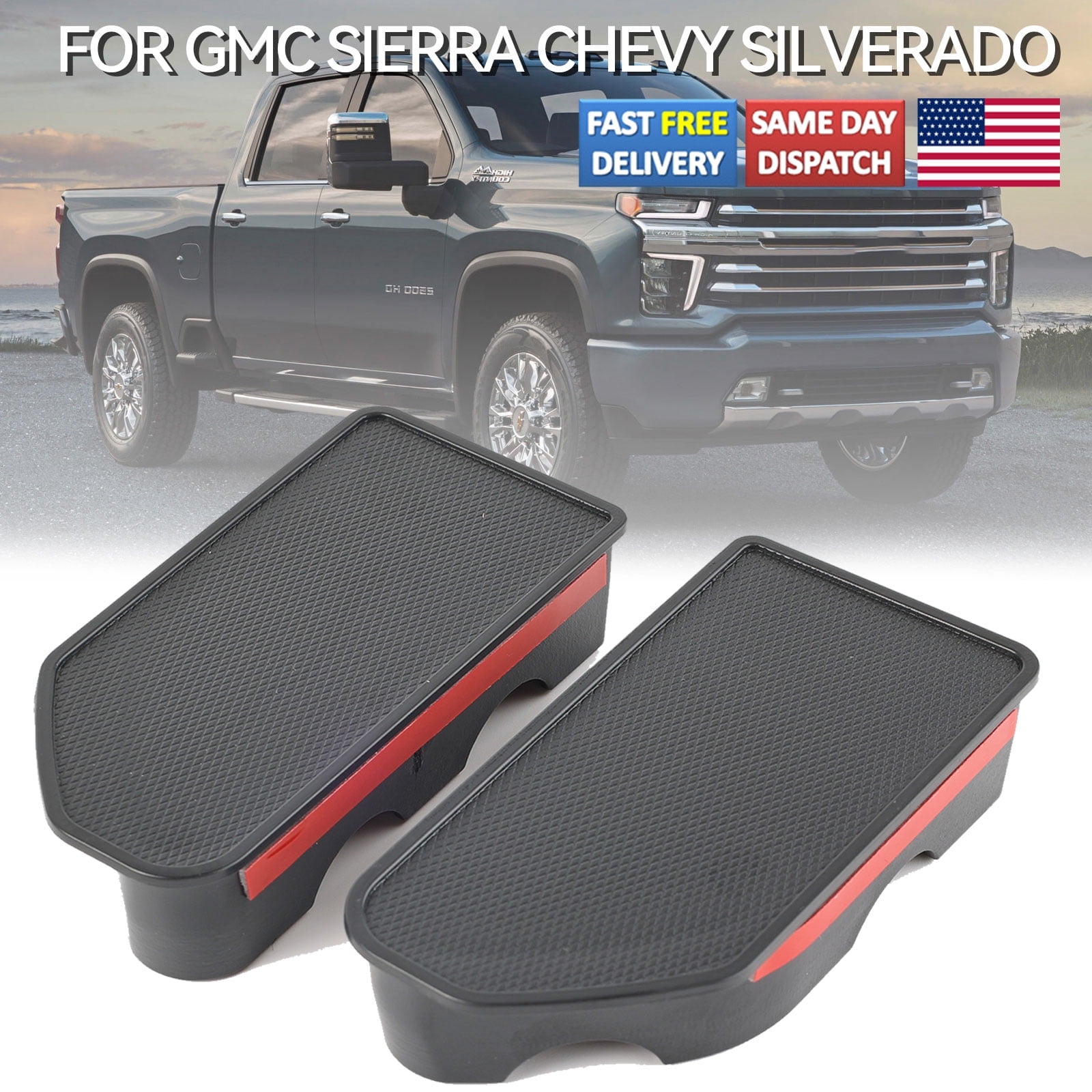 Pleoos Bed Rail Stake Pocket Covers Compatible With GMC Sierra - View #7