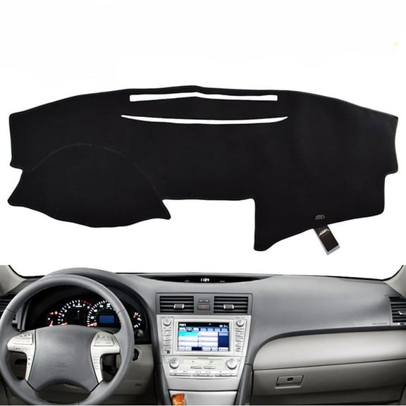 XUKEY Black Dashboard Cover For Toyota Camry 2007-2011 Dashmat Carpet Non-slip