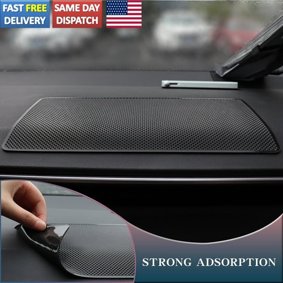 XUKEY Anti Slip Dashboard Mat Dash Pad for Car Phone GPS Keys Coin Holder Sticky Rubber