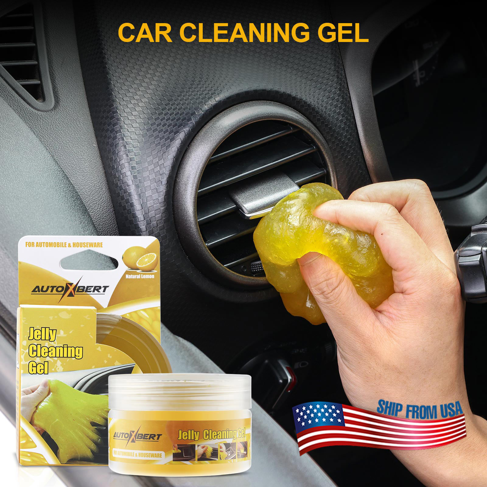XUKEY Car Cleaning Gel Dust Cleaner Slime For Car Vent Interior Keyboard PC Laptop