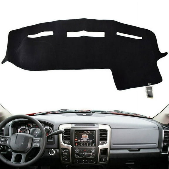 Yiyasu Car Dashboard Cover for Dodge Ram 1500 2500 3500 2010-2018 Dash mat Carpet Polyester Black