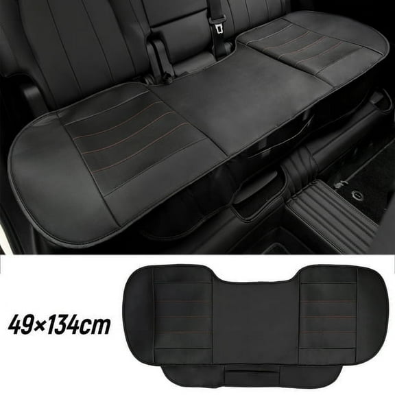 XUKEY Car Rear Row Seat Cushion Cover PU Leather Back Seat Protector Pad Waterproof Universal