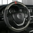 thumbnail image 1 of XUKEY Car Steering Wheel Cover Universal  Anti-slip Carbon Fiber Leather Black, 1 of 9