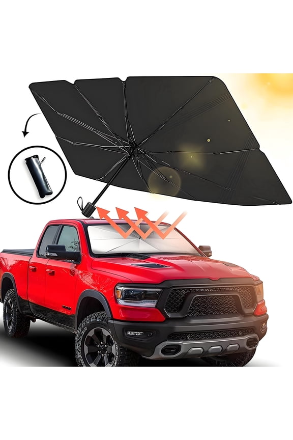 Car Windshield Sun Shade Umbrella Foldable Front Window Cover UV Block 31''x53''