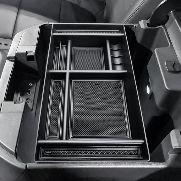 XUKEY Center Console Organizer Tray Storage for Chevy Silverado 1500 GMC Sierra