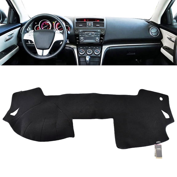 XUKEY Dashboard Cover for Mazda 6 2009-2012 Dashmat Pad Protector Anti-Sun Dash Mat Black