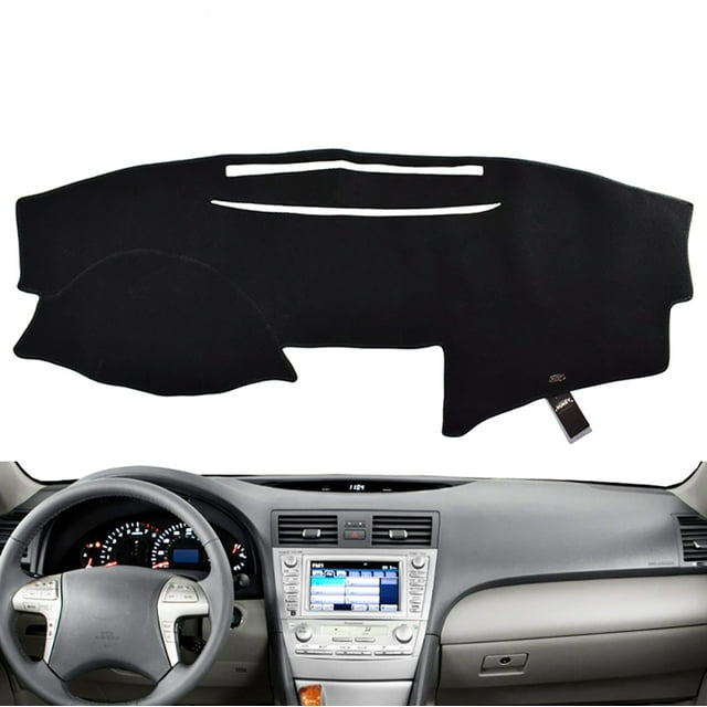 XUKEY Black Dashboard Cover Mat for Toyota Camry 20072011, Car Fit Pad
