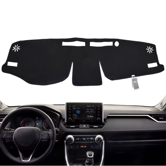 XUKEY Dashboard Cover for Toyota RAV4 XA50 2019 2020 Dash Mat Carpet Black Sun Pad