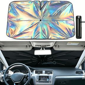XUKEY Foldable Car Front Windshield Sun Shade Umbrella Visor Cover Universal for Car SUV, Sedan,Pickup