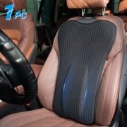 XUKEY Lumbar Support Pillow for Car Seat Back Support Backrest Cushion Pad Black