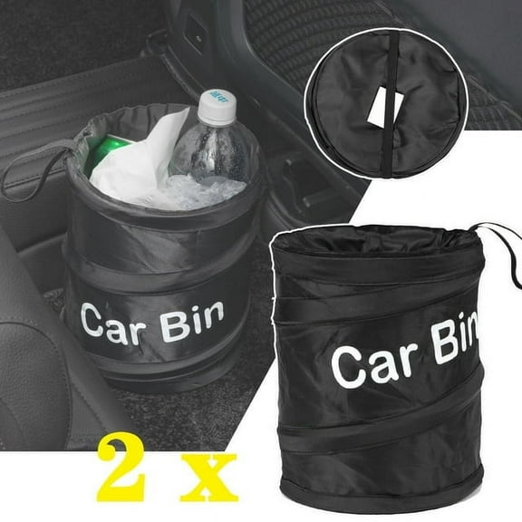 XUKEY Portable Collapsible Car Trash Can, Waterproof Automotive Litter Bag, 2x