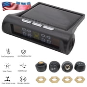 XUKEY Solar Wireless Car TPMS Tyre Pressure Monitoring System +4 External Sensor