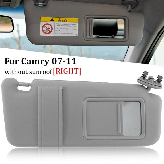 Sun Visor For Toyota Camry 2007-2011 Right Passenger Side Gray Mirror