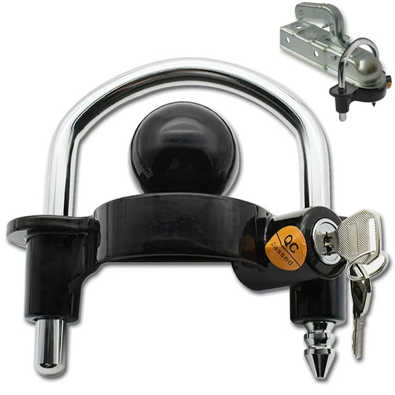 XUKEY Trailer Hitch Coupler Lock Out Ball Tongue Heavy-Duty Steel 1 7/8" 2" 2 5/16" + 2 Keys