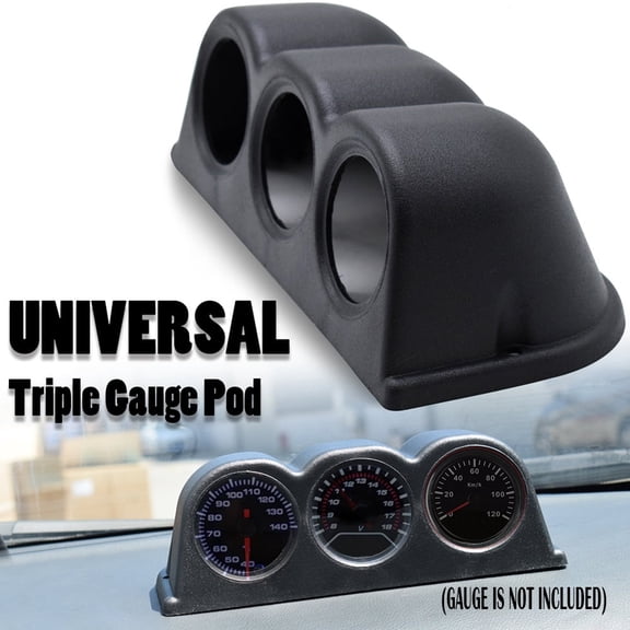 XUKEY Universal 52mm 2" Triple Gauge Meter Holder Pod Dashboard Mount Dash Cup SUV