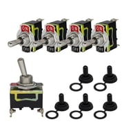 XUKEY Waterproof Toggle Switch, Metal and Plastic, 5 Count