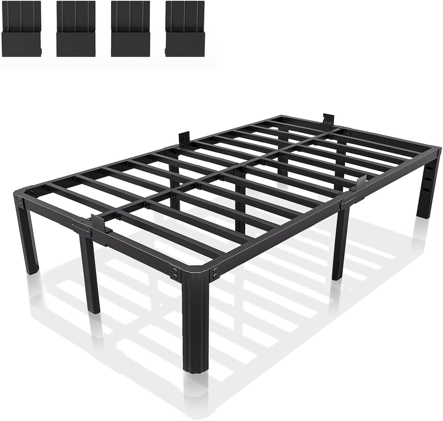 XUKIL 14 Inch Heavy Duty Bed Frame Full Size, Metal Platform Full Bed ...
