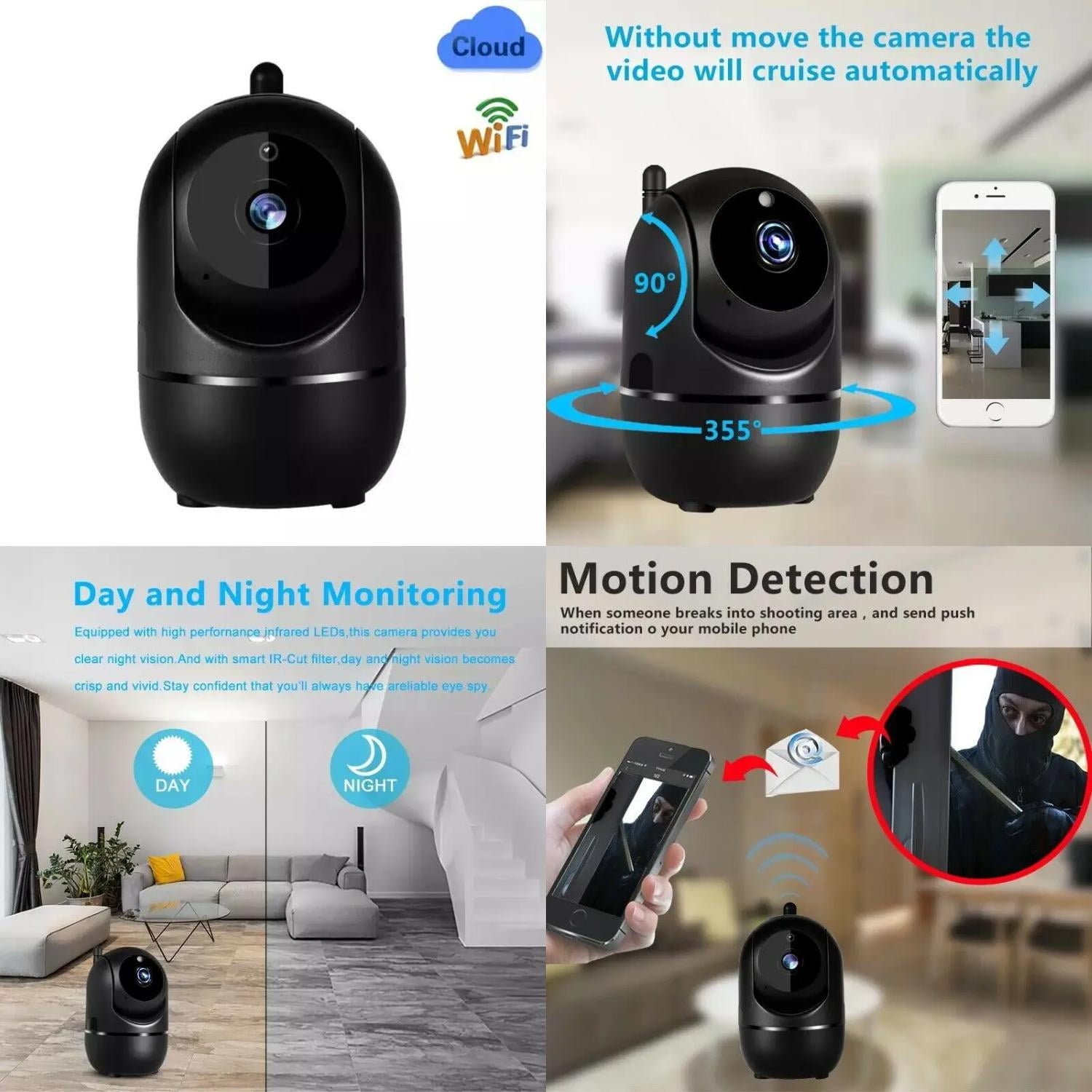 XULHAN Enhanced HD 1080P Ycc365 Plus Smart WiFi Camera with Enhanced ...