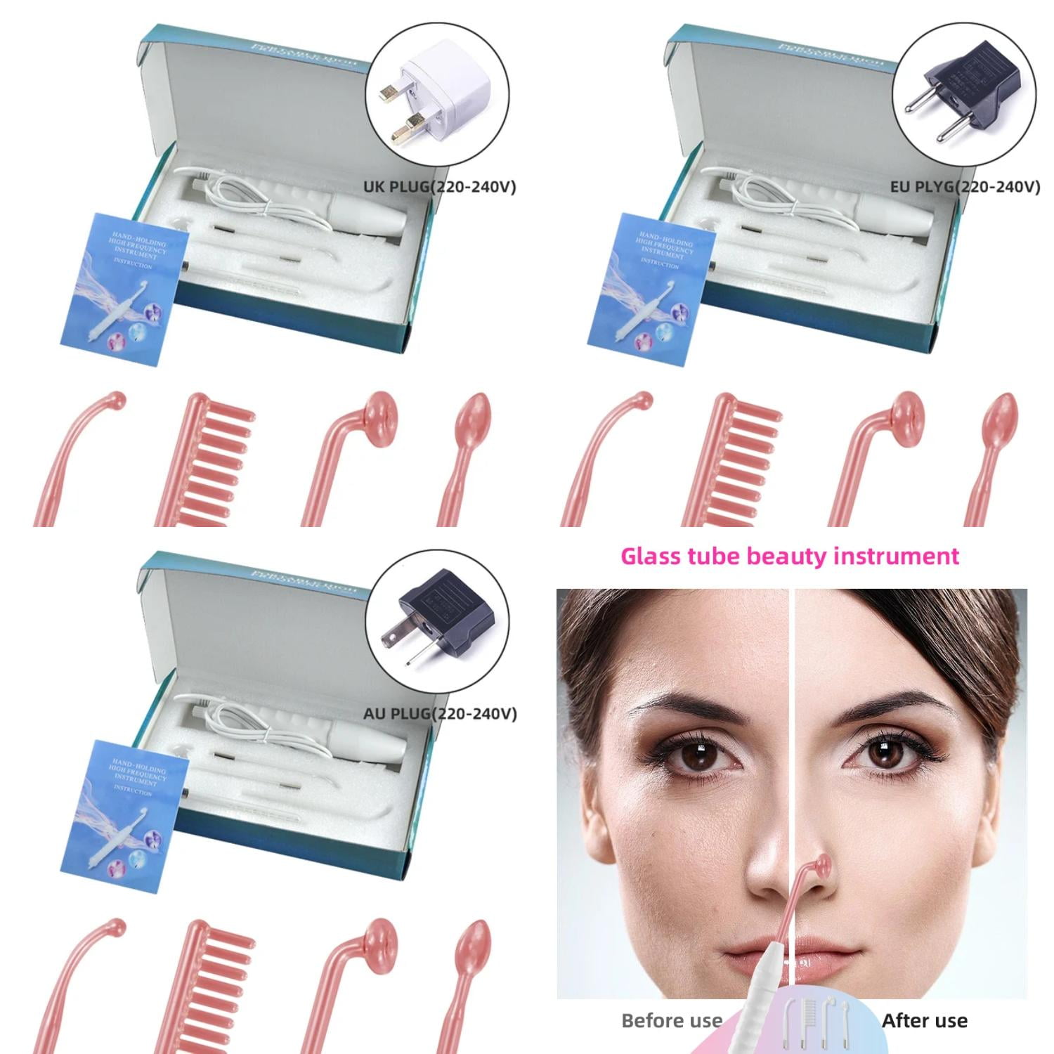 XULHAN High Frequency Skin Care Electrotherapy Wand for Effective Treatment and Results Remove
