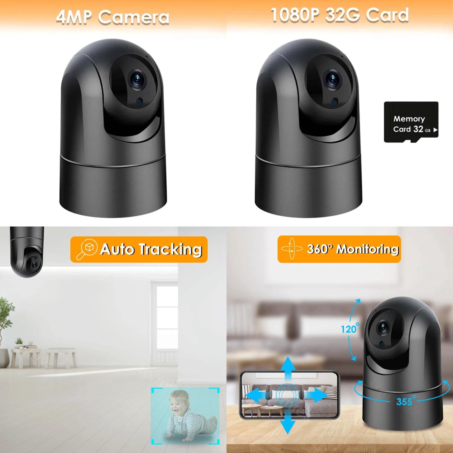 XULHAN High-Quality Mini Indoor CCTV Security Camera with Auto Tracking ...