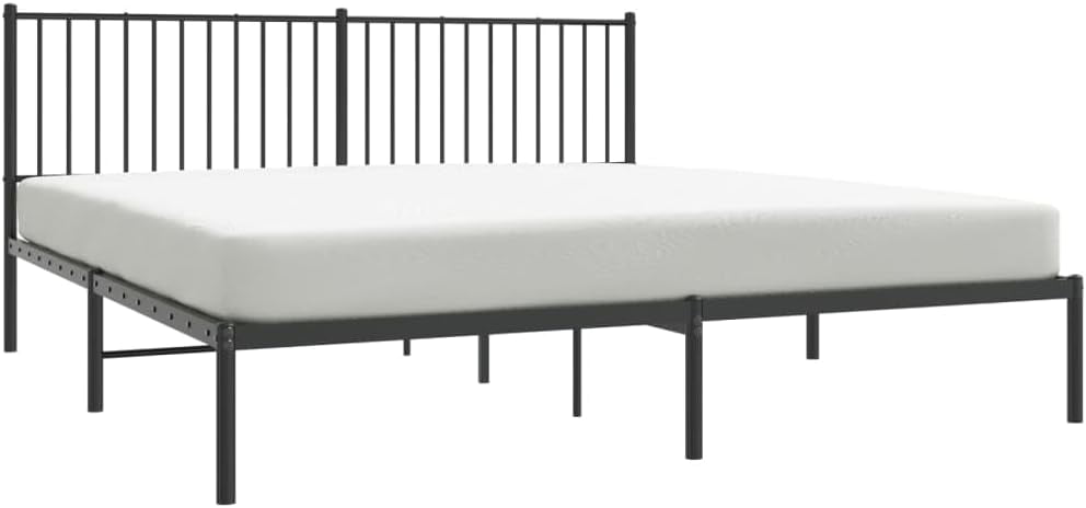 XULIU Classic Bed Frame with Headboard, Robust Powder-Coated Steel ...