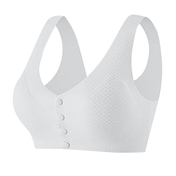 BNOXUT Women Front Closure Bra Plus Size Push up Seamless No Underwire Thin Breathable Full Coverage High Support Comfy Bras(X-Large,Gray)