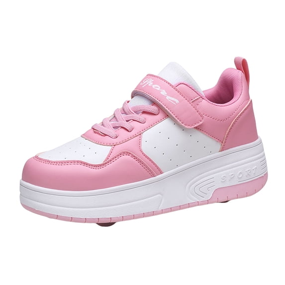 XUNHAO Children Shoes Thick Soled Sneakers Trend Soles With Wheels Automatic Skating Sneakers Toddler Cute Prewalker