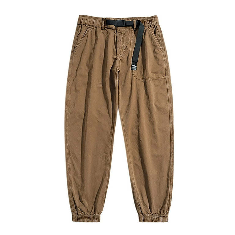 XUNHAO Men S Cargo Pants Summer Pocket Casual Loose Solid Color Work Pants Convenient Multi Pocket Walmart