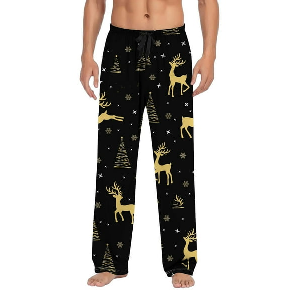 XUNHAO Mens Sweatpants Christmas Casual Pajamas With Drawstring And Pocket Christmas Casual Trousers