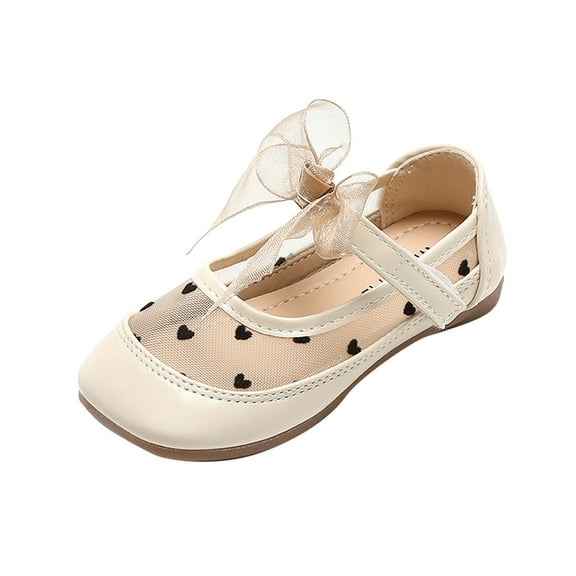 XUNHAO Summer And Autumn Girls Boots Cute Flat Lace Bow Hook Loop Cozy Breathable Leisure Shoes Toddler Lovely Footwear