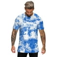 thumbnail image 1 of XUNHAO Men'S T-Shirt Summer Casual Sports Comfortable Tie Dye Lettering Round Neck Tops Easygoing T-Shirts, 1 of 6