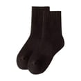 thumbnail image 1 of XUNKUSGA Wool Socks Comfortable Retro Solid Color Womens Ankle Socks Warm Winter Knitted Socks for Women Soft Cozy for Fall Crew Socks Thick Cushion Running Socks Black, 1 of 4