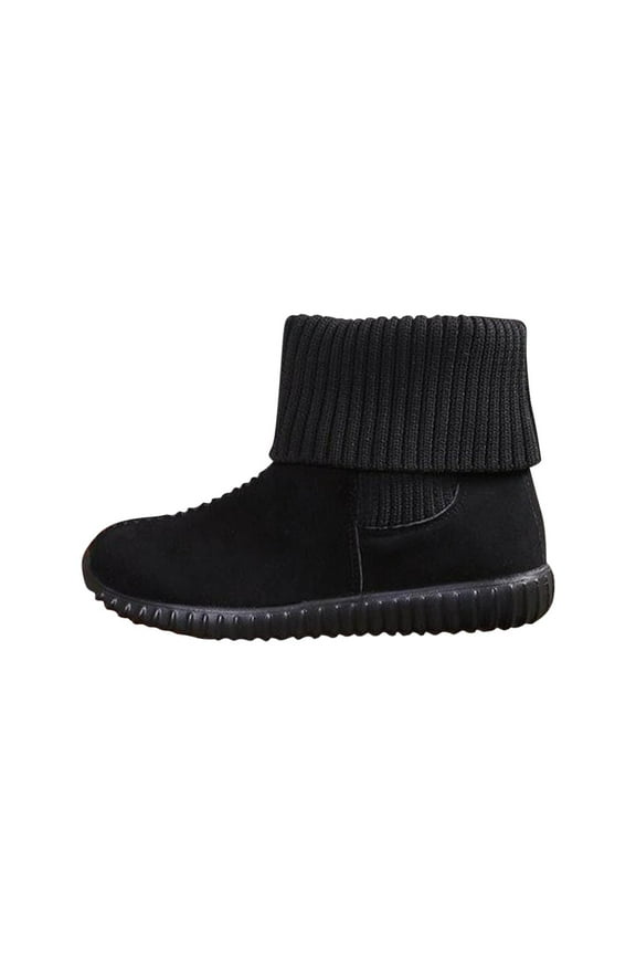 Ankle Boots for Women Stylish Durable Sole Womens Boots Sock Top Upper Slip On Fall Boots Comfortable Eva Cushioned Insoles Ankle Boot Black