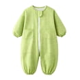 thumbnail image 1 of XUNKUSGA Baby Boys Girls Rompers Classic Plaid Mesh Lined Zip Up One Piece Jumpsuit Lightweight Loose Crewneck Long Sleeve Coveralls for Kids,1-2Years, 1 of 6