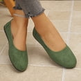 thumbnail image 1 of XUNKUSGA Ballet Flats Shoes for Women Classic Soild Color Round Toe Women Flat Comfortable Soft Suede Womens Slip On Shoes Lightweight Casual Women Flats,Green,6.5, 1 of 5