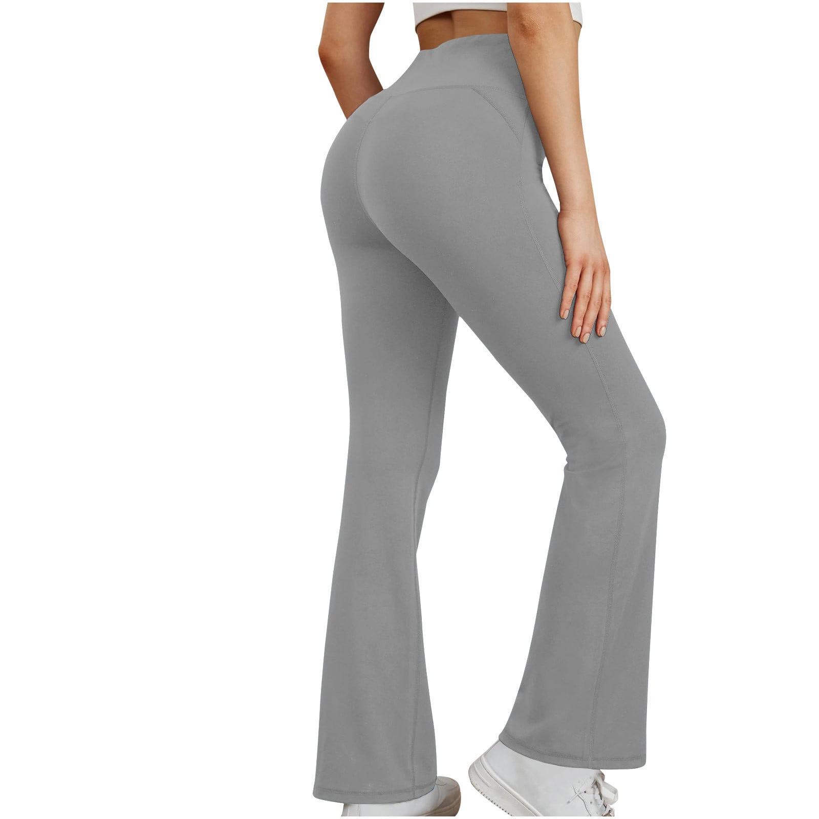XUNKUSGA Bootcut Yoga Pants High Waist Tummy Control Booty Lift Bootleg ...