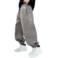 thumbnail image 1 of XUNKUSGA Boys' Pants 3-13 Years Corduroy Casual Loose Drawstring Elastic Waist Boys' Sweatpants Straight Leg Cinch Bottom Baggy Boys Sweatpants with Pockets, 1 of 6