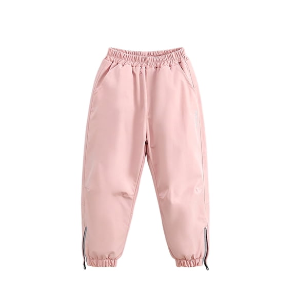 XUNKUSGA Boys Pants 4-14 Years Casual Elastic Waist Waterproof Boys' Sweatpants Fashion Loose Boys Clothes with Pockets Warm Fleece Lined Boys Fall Clothes